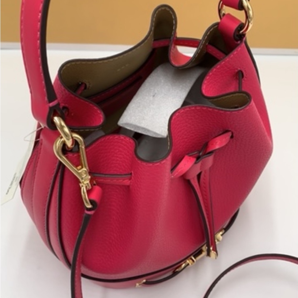 MICHAEL KORS REED MEDIUM BELTED BACKED MESSENGER CROSSBODY BAG ELECTRIC PINK COL - Picture 7 of 13